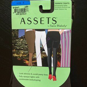 ASSETS BY SARA BLAKELY Nude High Waist Shaping Pantyhose Size 4 NWT